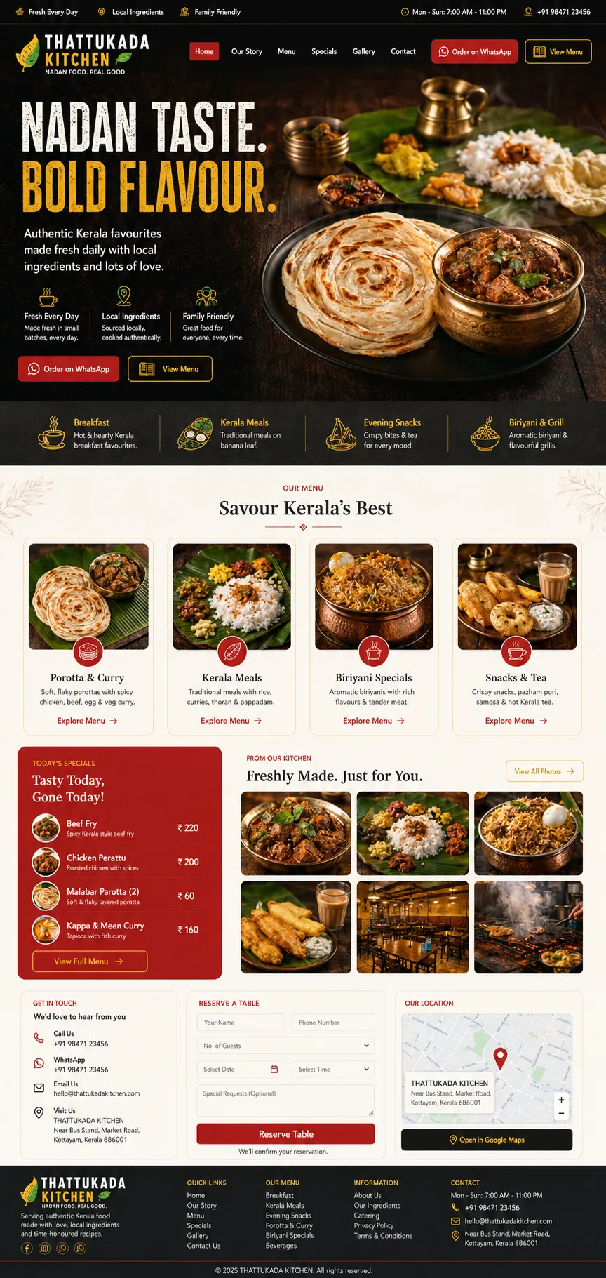 Restaurant template preview